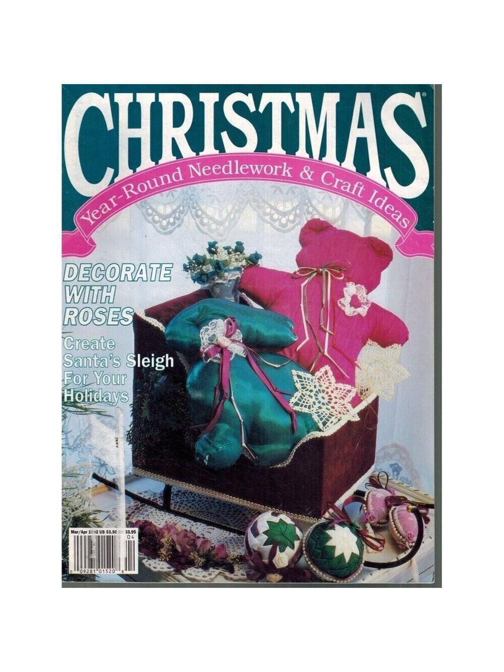 Christmas Year Round Needlework Craft Ideas March April 1992 Issue